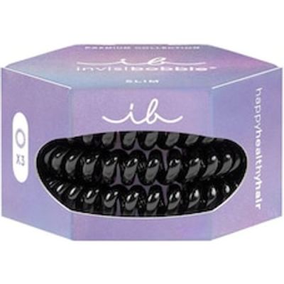 Invisibobble Slim Premium True Black Hair Scrunchies